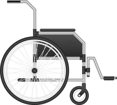 Wheelchair vector illustration isolated on white background png