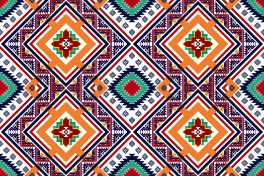 Geometric abstract ethnic seamless pattern design. Aztec fabric carpet mandala ornaments textile decorations wallpaper. Tribal boho native motif turkey traditional embroidery vector background