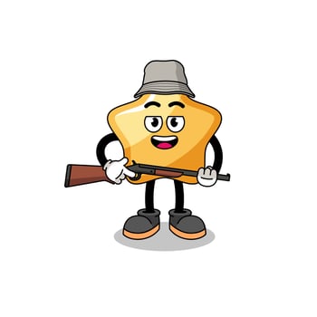 Cartoon Illustration of star hunter vector