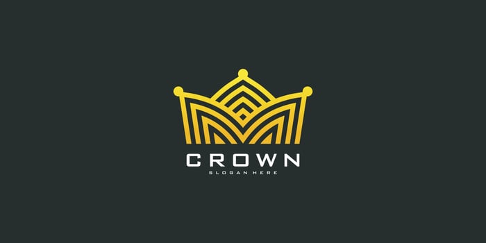 crown logo vector design template