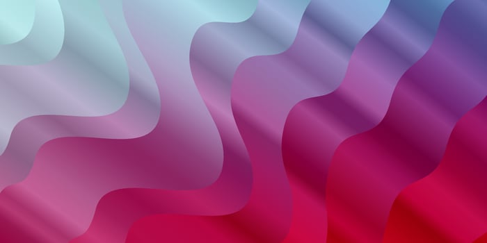Light Blue, Red vector backdrop with bent lines.