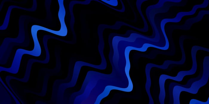 Dark BLUE vector texture with curves.