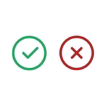 true and false vector for website symbol icon presentation