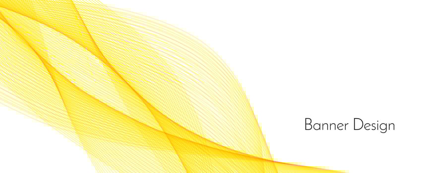 Abstract modern dynamic stylish red and yellow decorative pattern wave banner background vector