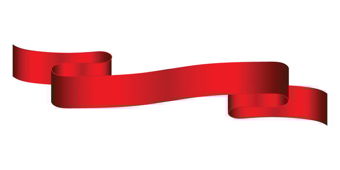 Creative Modern Red Ribbon Banner Design vector