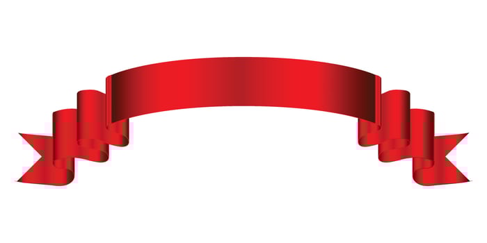 Creative Modern Red Ribbon Banner Design vector