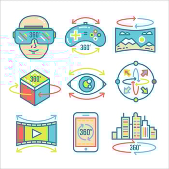 360 Technology Icon Set vector