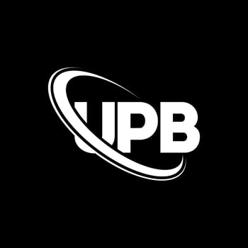 UPB logo. UPB letter. UPB letter logo design. Initials UPB logo linked with circle and uppercase monogram logo. UPB typography for technology, business and real estate brand. vector