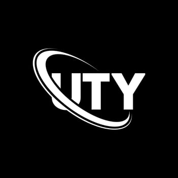 UTY logo. UTY letter. UTY letter logo design. Initials UTY logo linked with circle and uppercase monogram logo. UTY typography for technology, business and real estate brand. vector