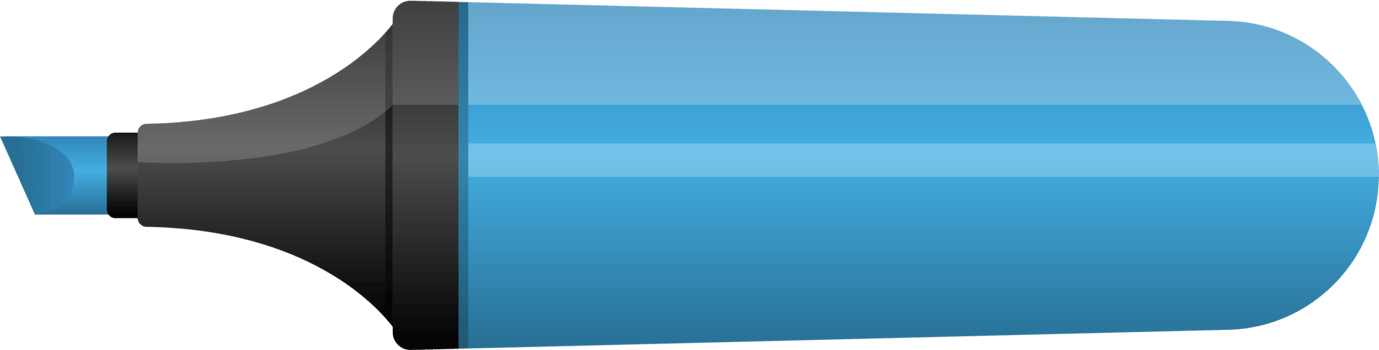 Colored marker clipart design illustration png