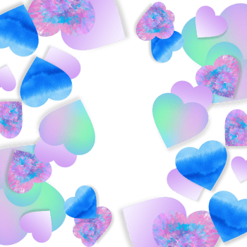 Hearts Watercolour background for wedding, valentines day. png