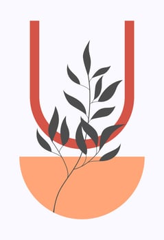 Abstract wall art. Abstract shapes vector