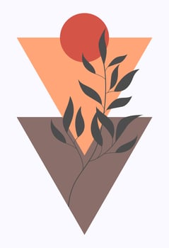Abstract wall art. Abstract shapes vector
