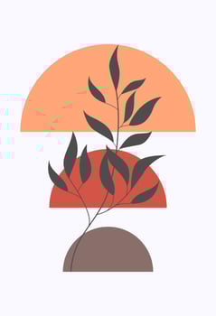 Abstract wall art. Abstract shapes vector