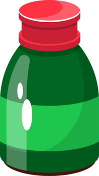 Medicine syrup bottle clipart design illustration png