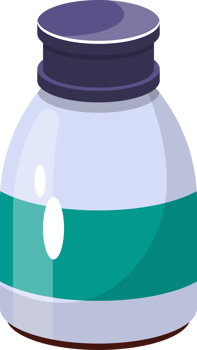 Medicine syrup bottle clipart design illustration png