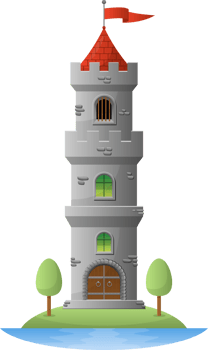 Medieval castle clipart design illustration png