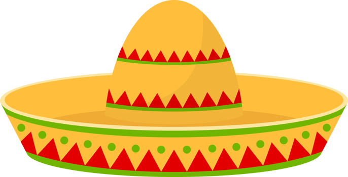 Mexican hat clipart design illustration png