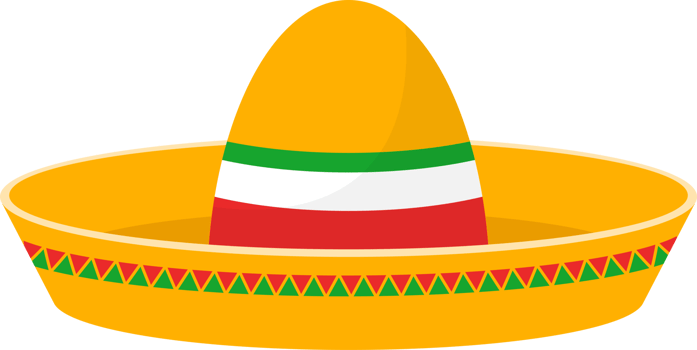 Mexican hat clipart design illustration png