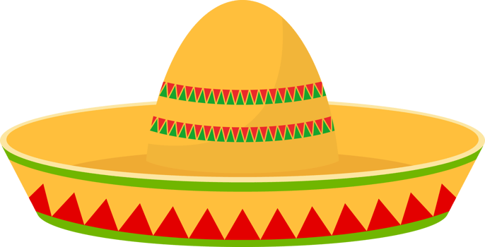 Mexican hat clipart design illustration png