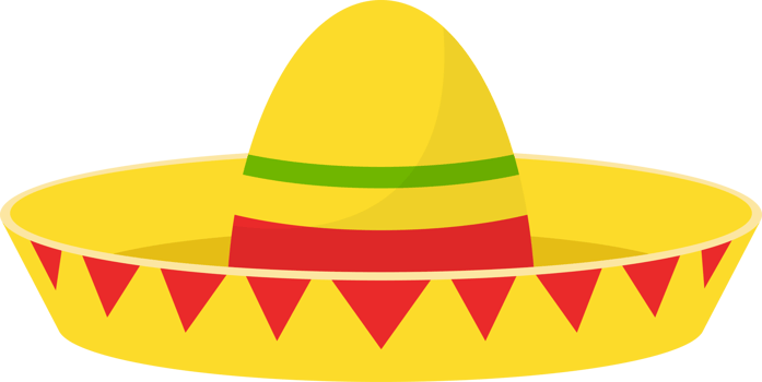 Mexican hat clipart design illustration png