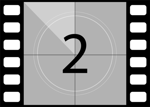 Movie countdown clipart design illustration png