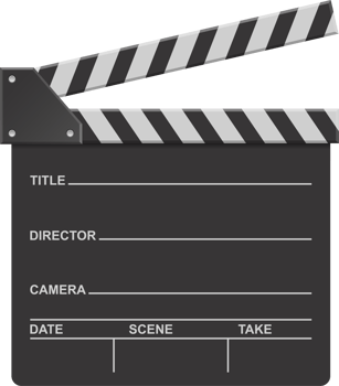 Movie time clipart design illustration png