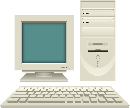 Old vintage pc clipart design illustration png