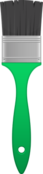 Paint brush and can clipart design illustration png