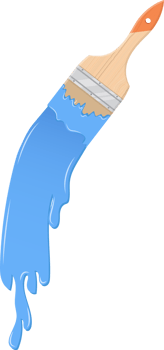 Paint brush with paint on it clipart design illustration png