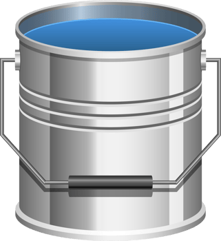 Realistic paint can clipart design illustration png