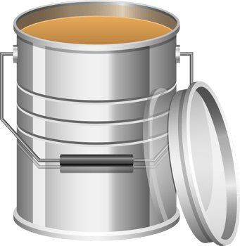 Realistic paint can clipart design illustration png