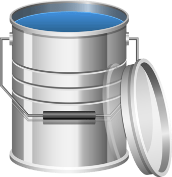 Realistic paint can clipart design illustration png