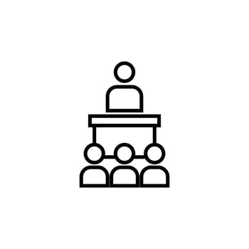 seminar icon suitable for your application, web, or additional project vector