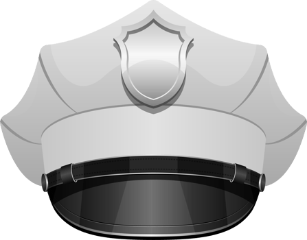 Police officer hat clipart design illustration png
