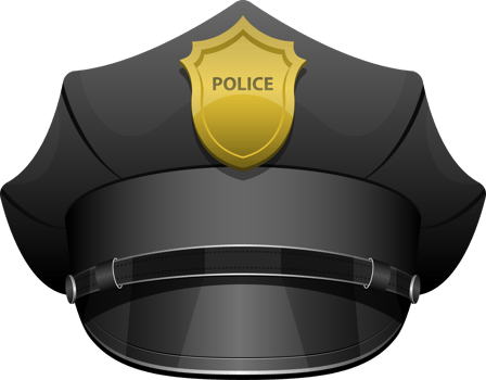 Police officer hat clipart design illustration png