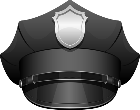 Police officer hat clipart design illustration png