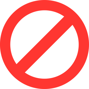 Prohibition sign clipart design illustration png