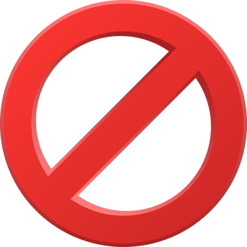Prohibition sign clipart design illustration png