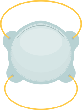 Medical mask clipart design illustration png