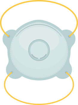 Medical mask clipart design illustration png