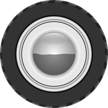 Retro car wheel clipart design illustration png