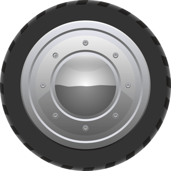Retro car wheel clipart design illustration png