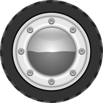 Retro car wheel clipart design illustration png