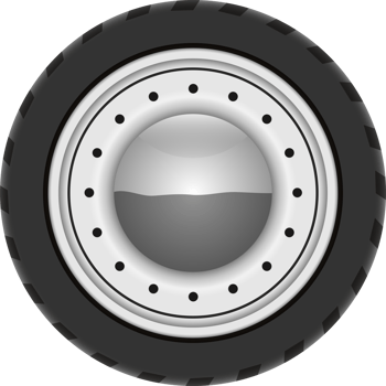 Retro car wheel clipart design illustration png