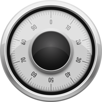 Safe combination lock clipart design illustration png