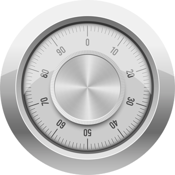 Safe combination lock clipart design illustration png