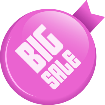 Glossy sale button clipart design illustration png