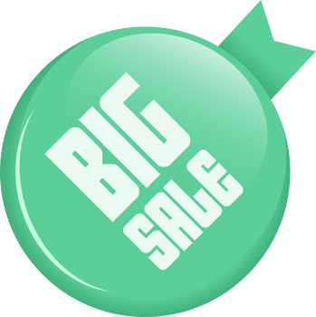 Glossy sale button clipart design illustration png
