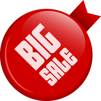 Glossy sale button clipart design illustration png
